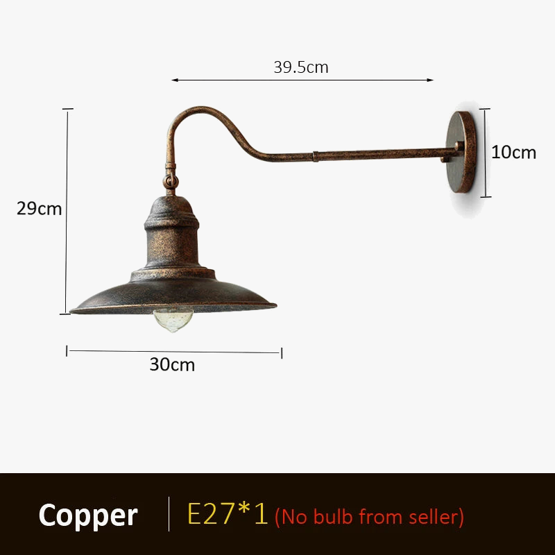 American Outdoor Industrial Wall Sconce