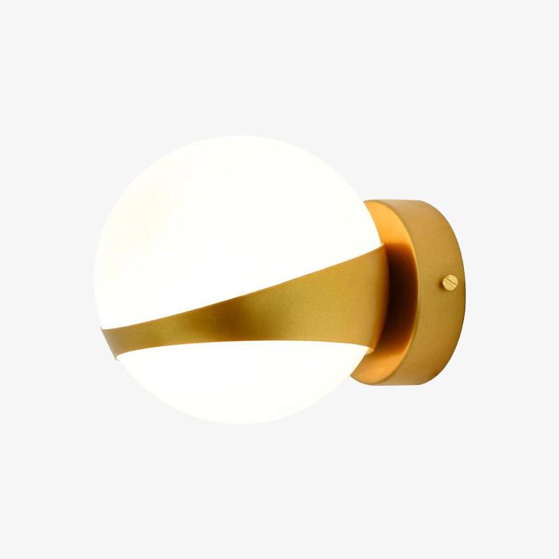 Gold Wall Sconce with Ball Accent