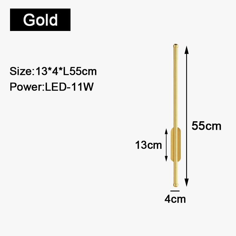 Gold and Black Indoor LED Wall Sconce