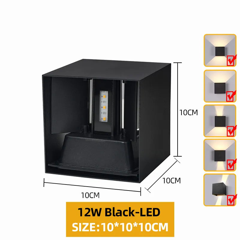 Waterproof IP65 LED Wall Sconce Up and Down Light