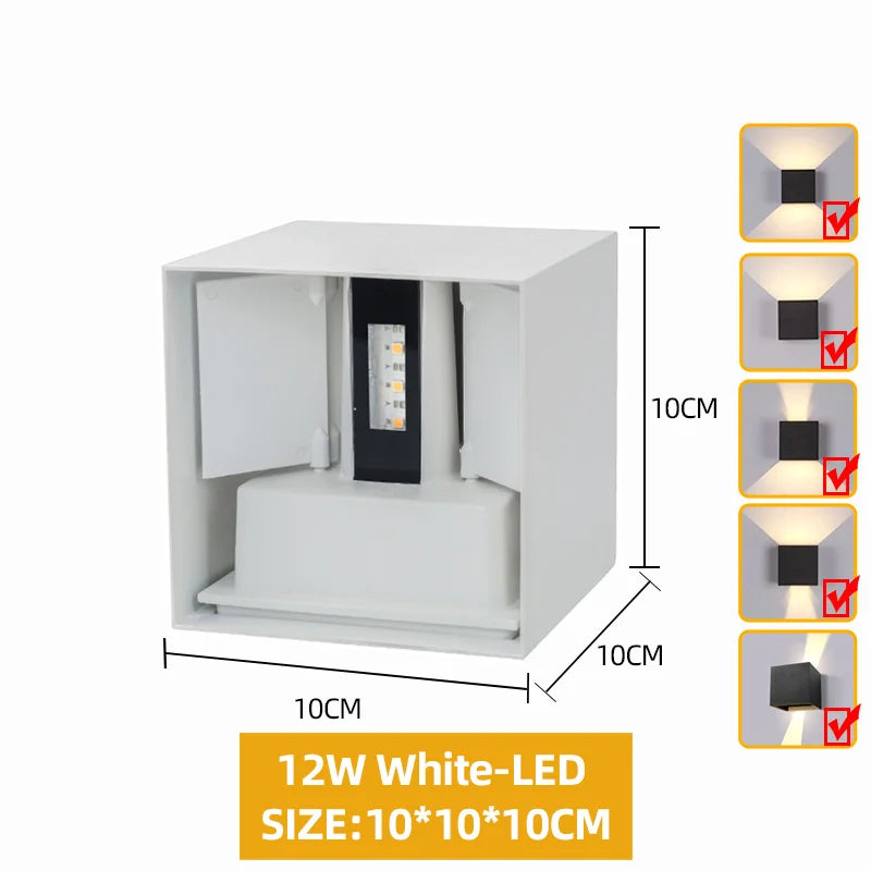 Waterproof IP65 LED Wall Sconce Up and Down Light