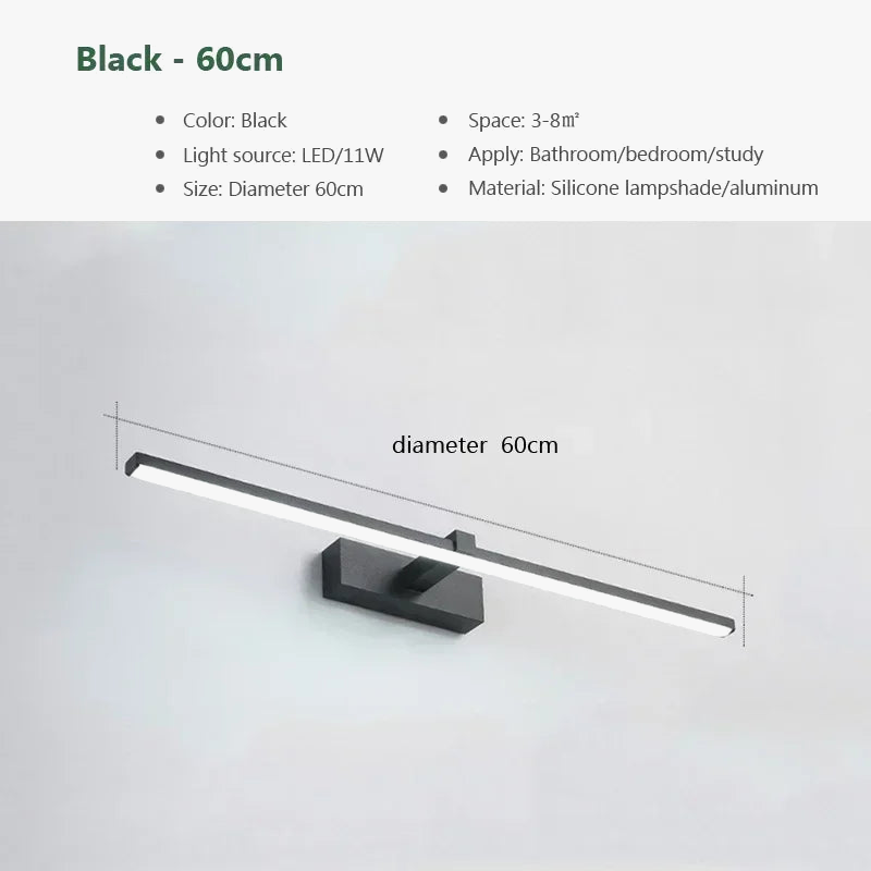 Modern LED Wall Sconce for Bathroom and Mirror
