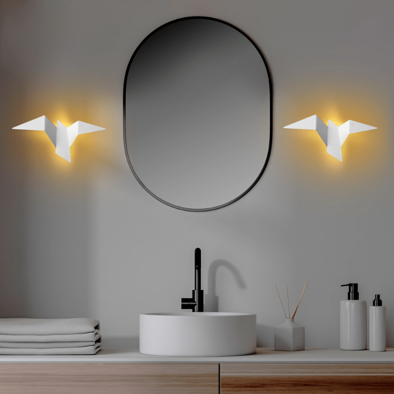 Applique murale moderne LED oiseau style origami Naila Norenza