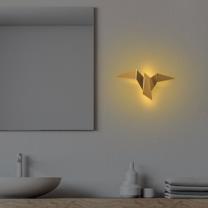 Applique murale moderne LED oiseau style origami Naila Norenza