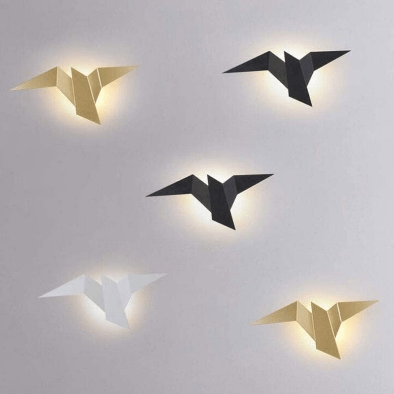 Applique murale moderne LED oiseau style origami Naila Norenza