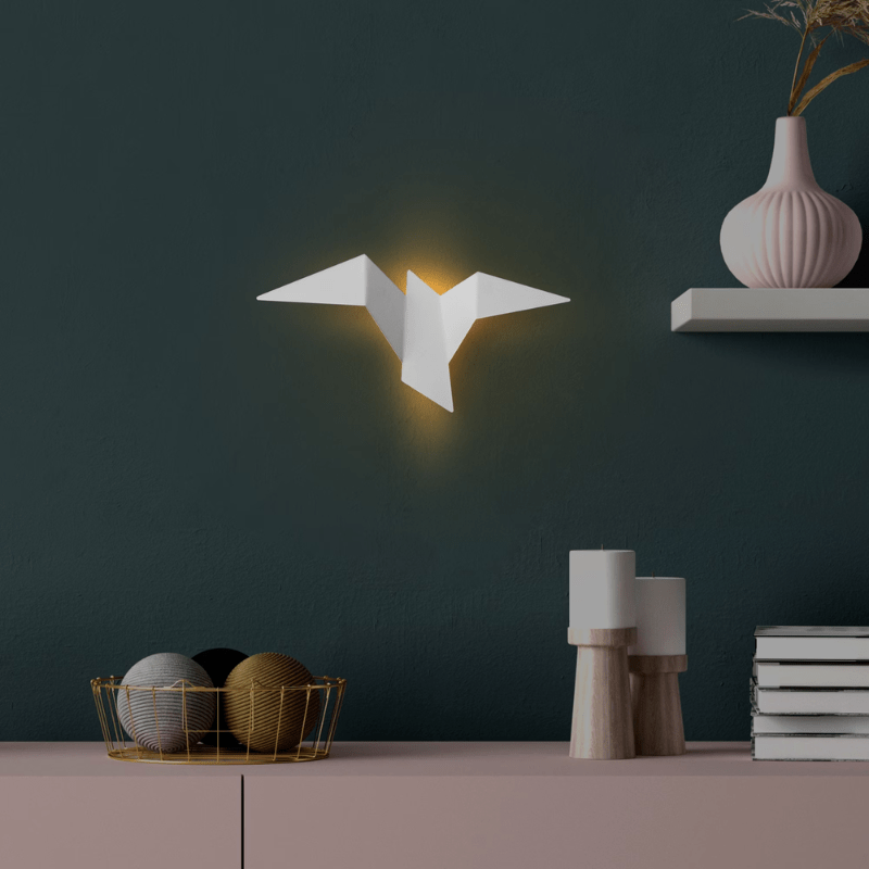 Applique murale moderne LED oiseau style origami Naila Norenza