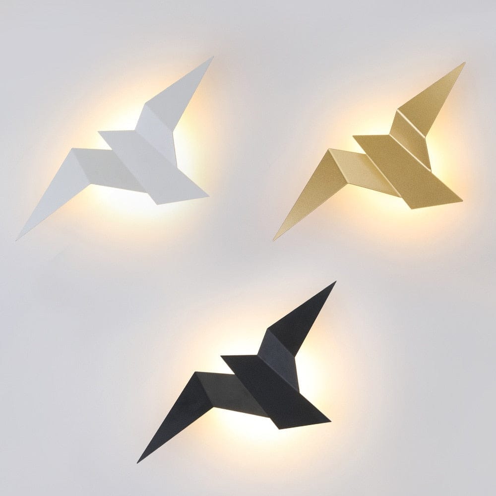 Applique murale moderne LED oiseau style origami Naila Norenza