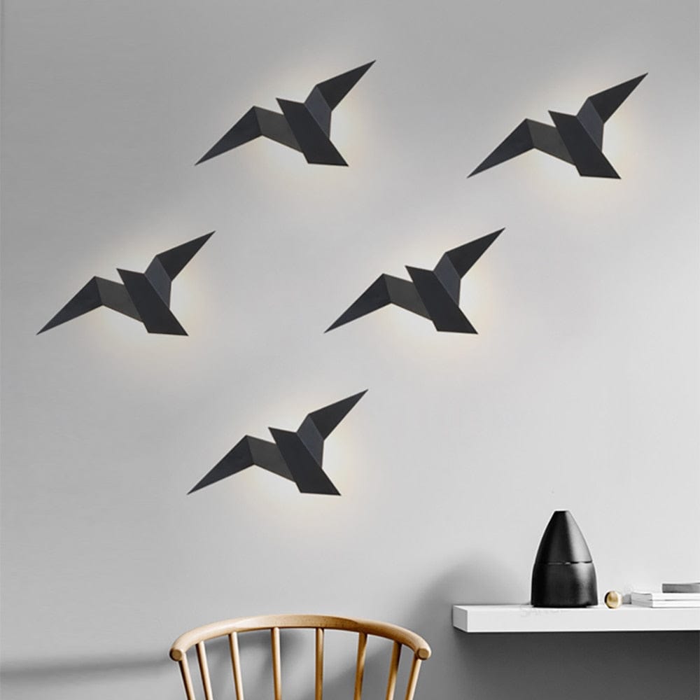Applique murale moderne LED oiseau style origami Naila Norenza