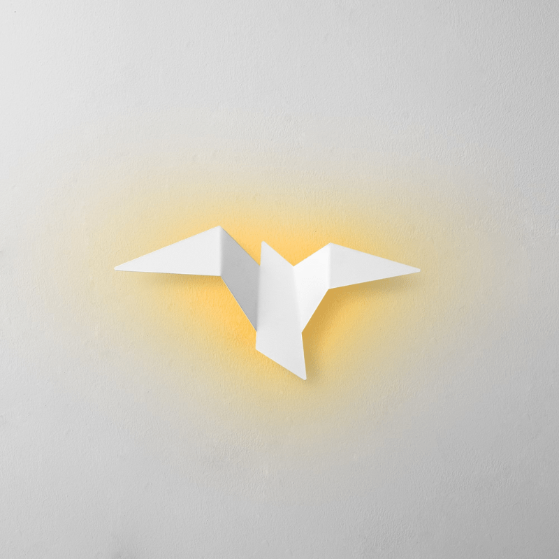 Applique murale moderne LED oiseau style origami Naila White Norenza