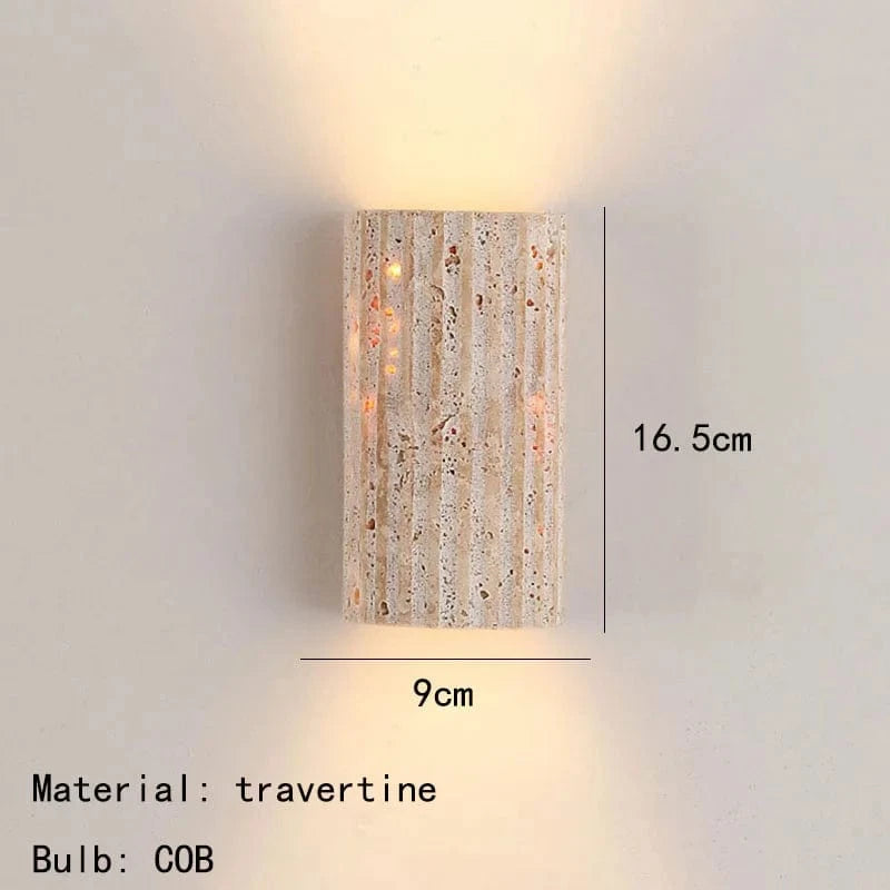 Artistic Natural Stone Wall Light Fixture for Ambient Lighting A Norenza