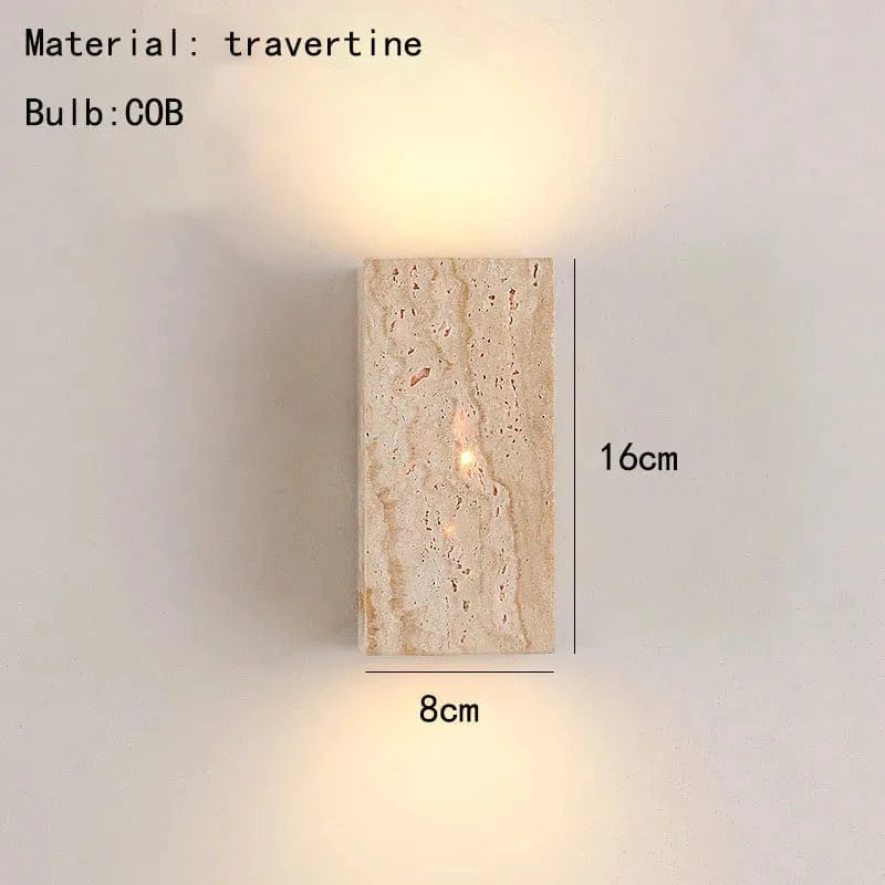 Artistic Natural Stone Wall Light Fixture for Ambient Lighting B Norenza