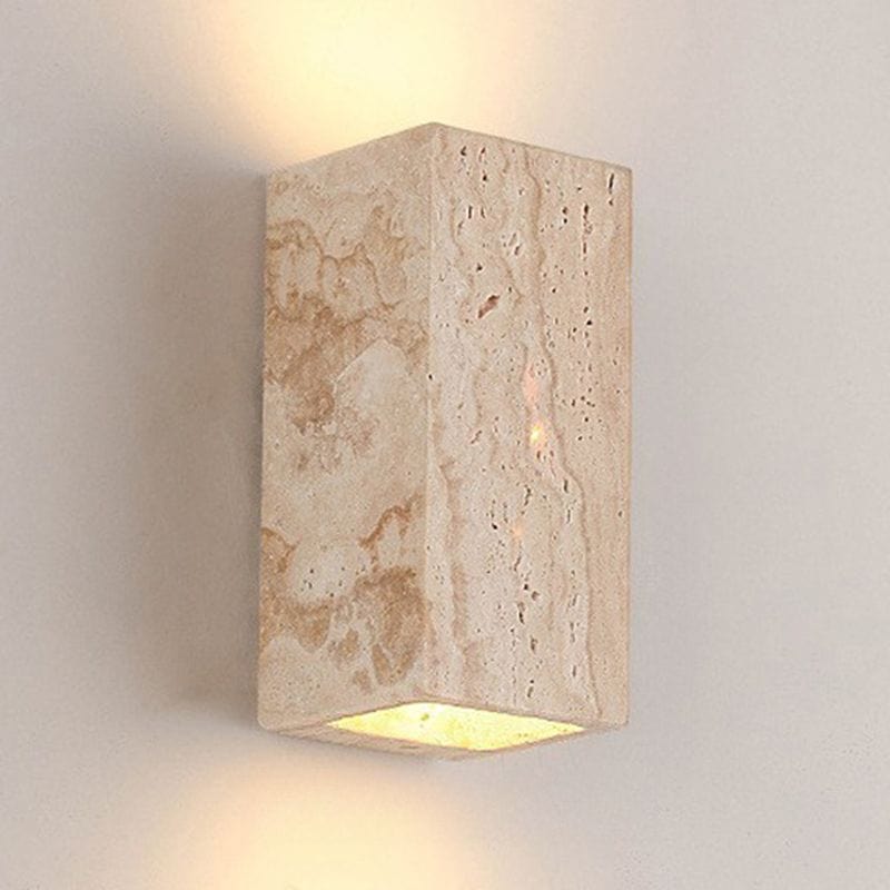Artistic Natural Stone Wall Light Fixture for Ambient Lighting B Norenza