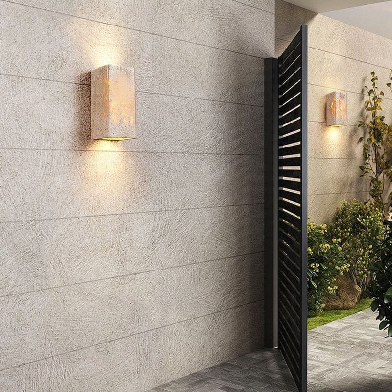 Artistic Natural Stone Wall Light Fixture for Ambient Lighting Norenza