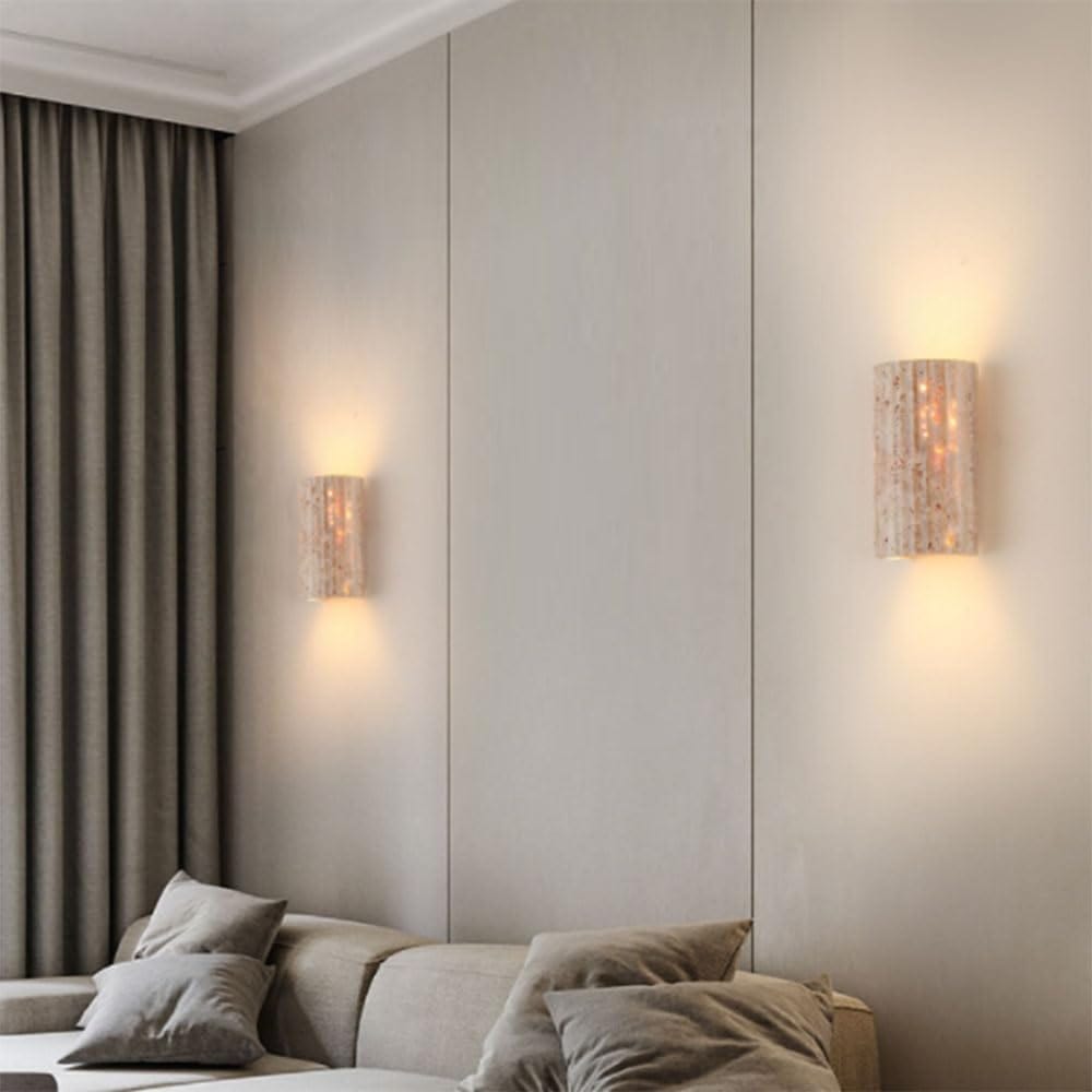 Artistic Natural Stone Wall Light Fixture for Ambient Lighting Norenza
