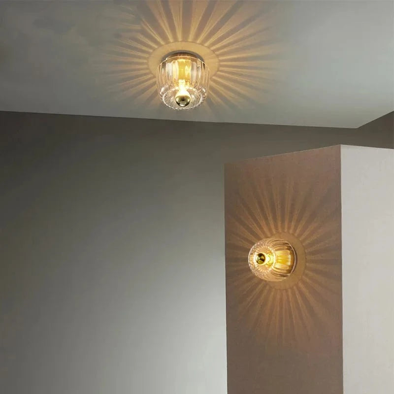 Bauhaus Glass Wall Sconce with Wall Effect Norenza