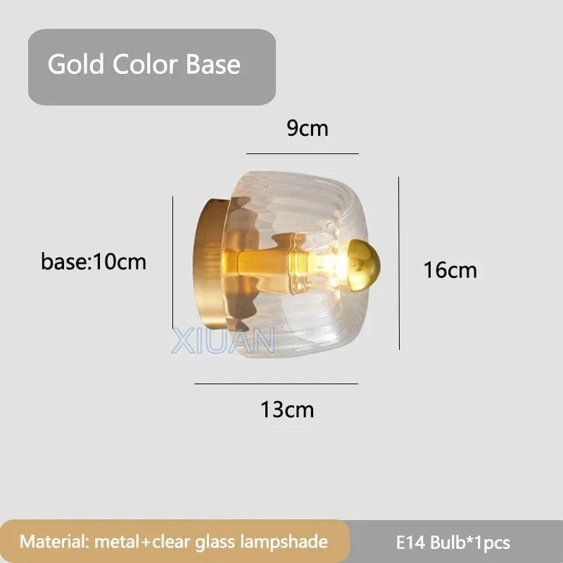 Bauhaus Glass Wall Sconce with Wall Effect Norenza