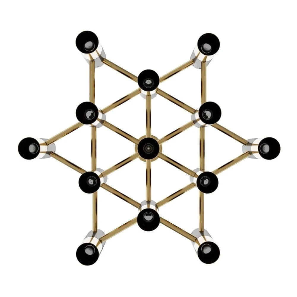 Black and Gold Metal Tube Pendant Light Fixture Norenza