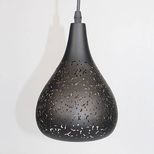 Black Etched LED Pendant Light B Norenza