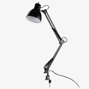 Black LED Desk Lamp with Adjustable Arm Clamp Norenza