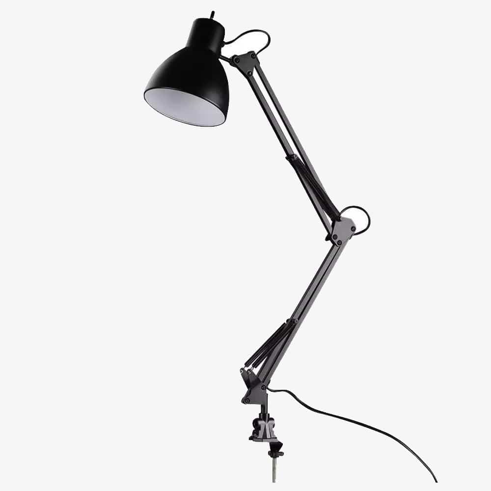 Black LED Desk Lamp with Adjustable Arm Clamp Norenza