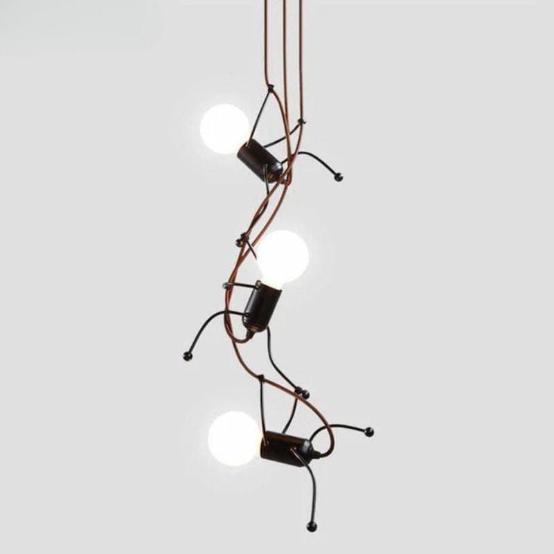 Black Man-Shaped Pendant 3 lights Norenza