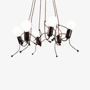 Black Man-Shaped Pendant 6 lights Norenza
