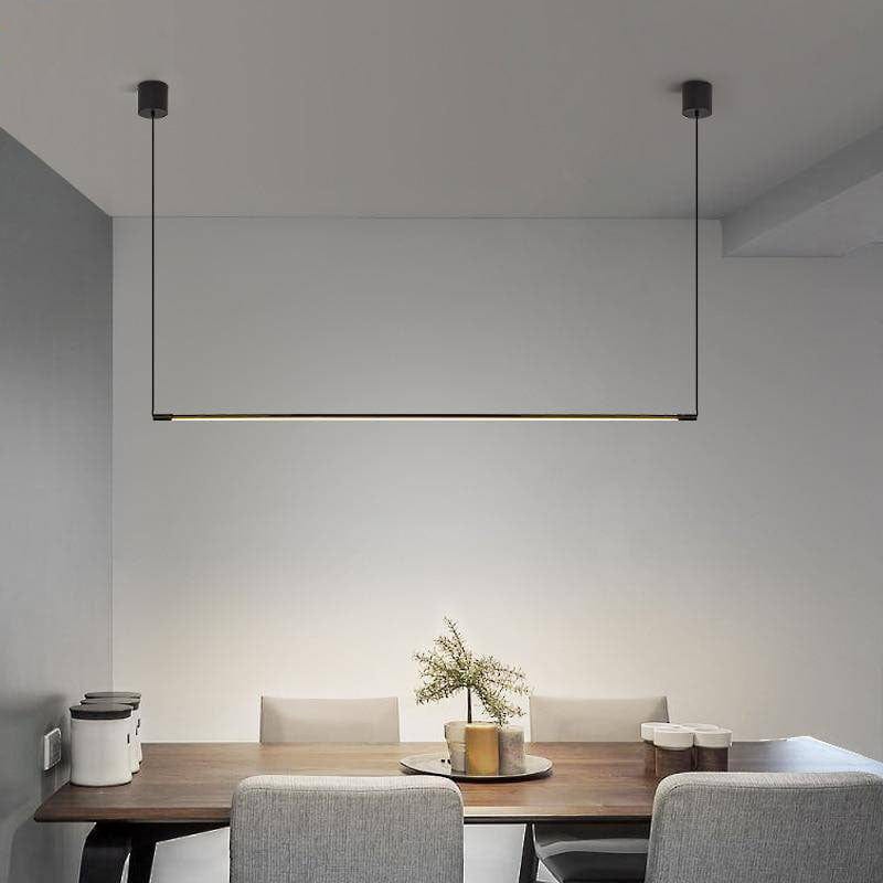 Black Metal Tube LED Pendant Light - Loft Style Design Norenza