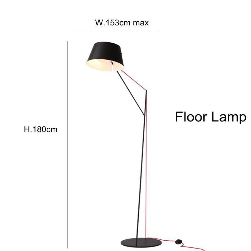Black Modern Floor Lamp Long Norenza