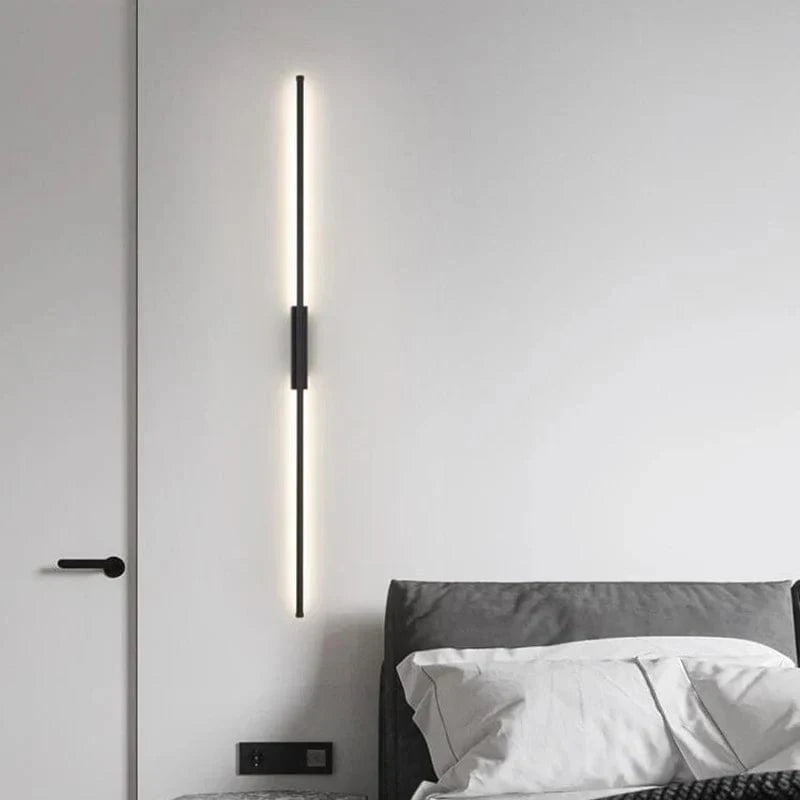 Black Nordic LED Wall Sconce Light Fixture for Bedroom & Living Room Norenza