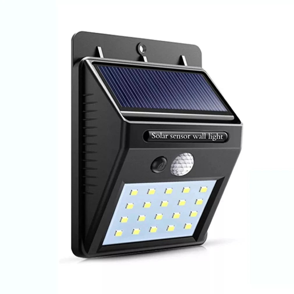Black Solar LED Outdoor Wall Light Norenza