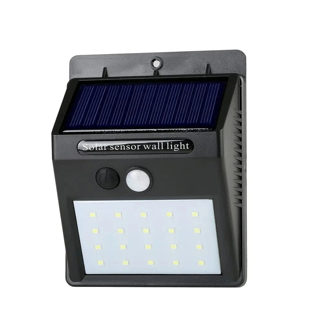 Black Solar LED Outdoor Wall Light Norenza