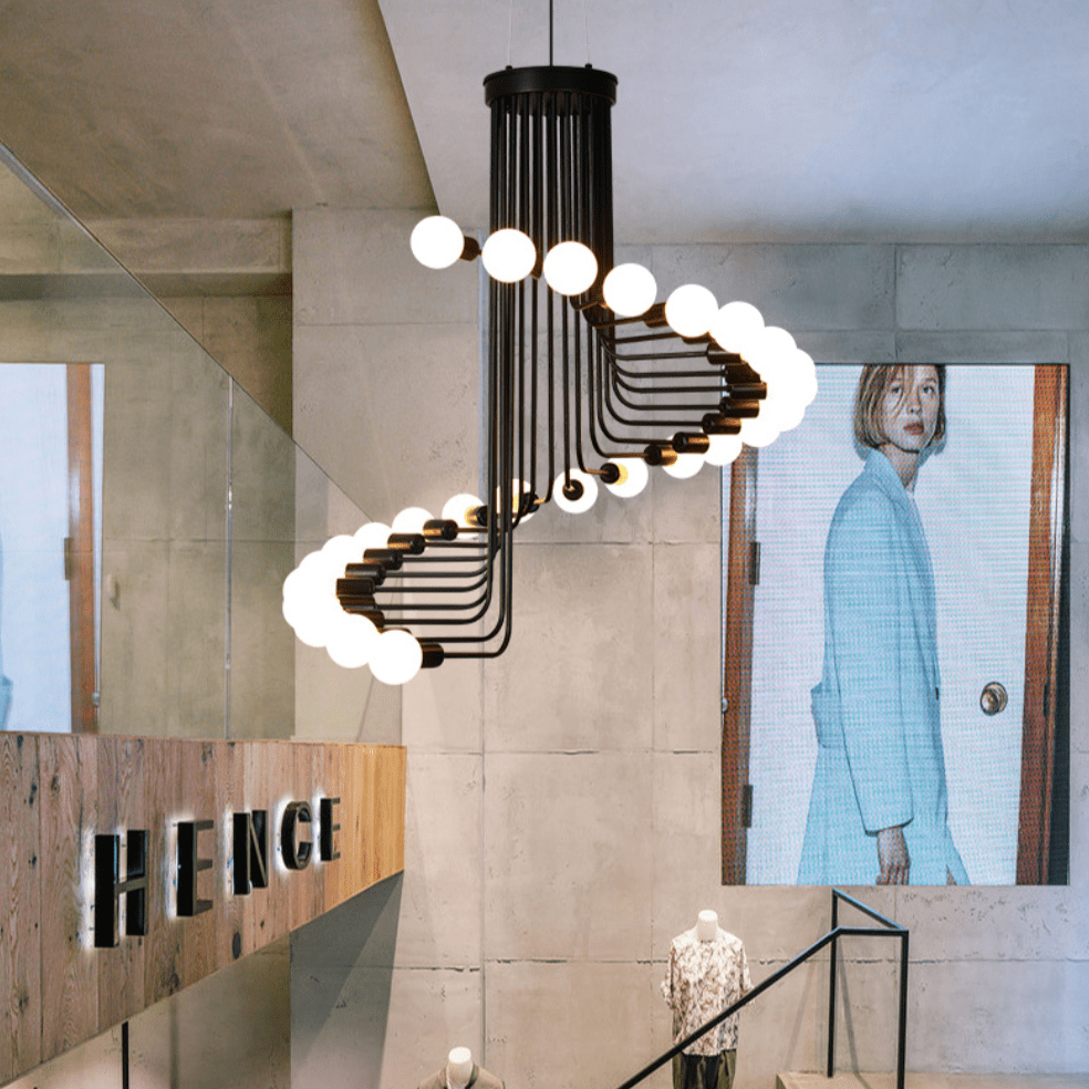 Black Stair-Step Multi-Branch Chandelier Norenza