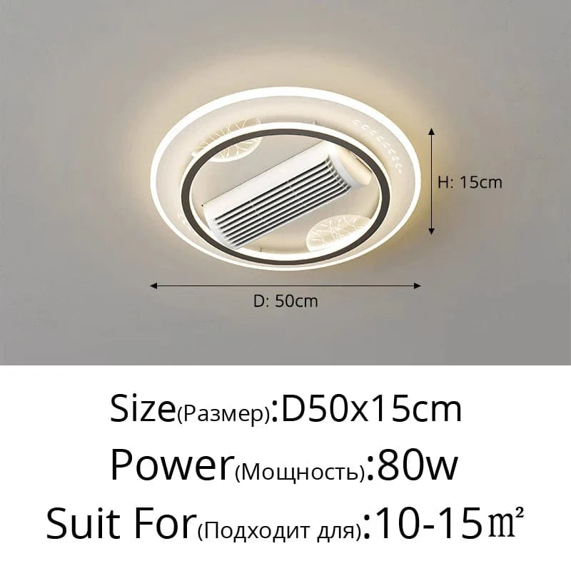 Blade-less Ceiling Fan with Ultra-Thin Modern Lighting Norenza