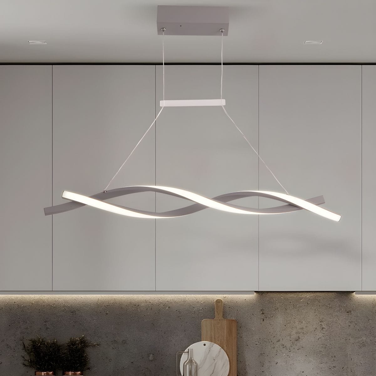 Callan Wave-Shaped LED Pendant Light Norenza