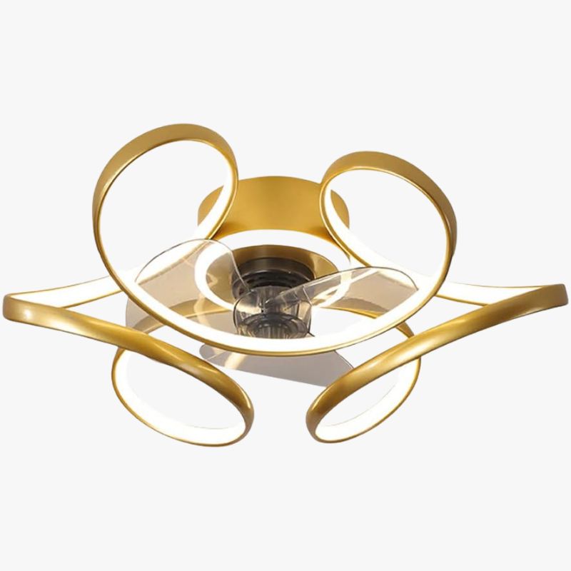 Modern LED Ceiling Fan Lamp with Remote Control