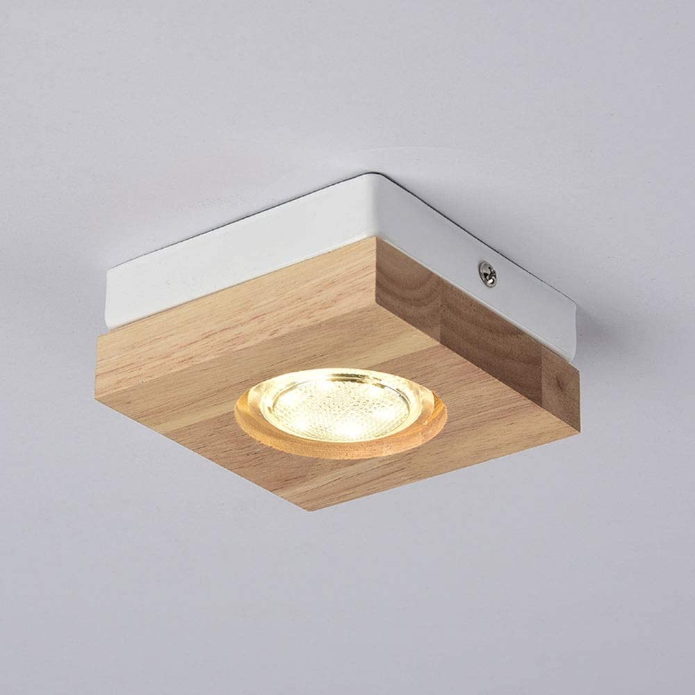 Square LED Wood Spotlight