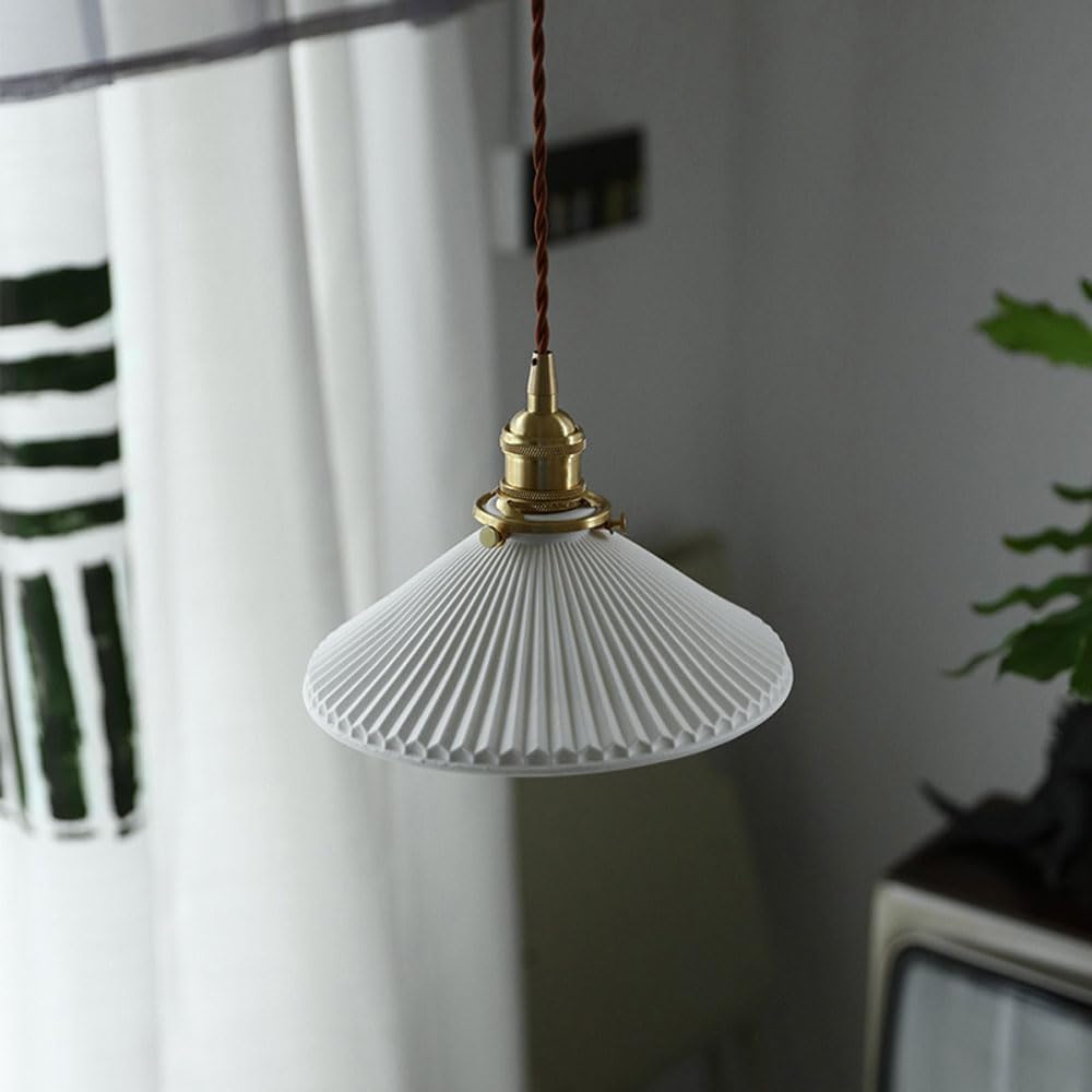 Japanese Ceramic Pendant Light for Kitchen, Dining, Restaurant, Bar, Nordic Luxury LED Ceiling Fixture