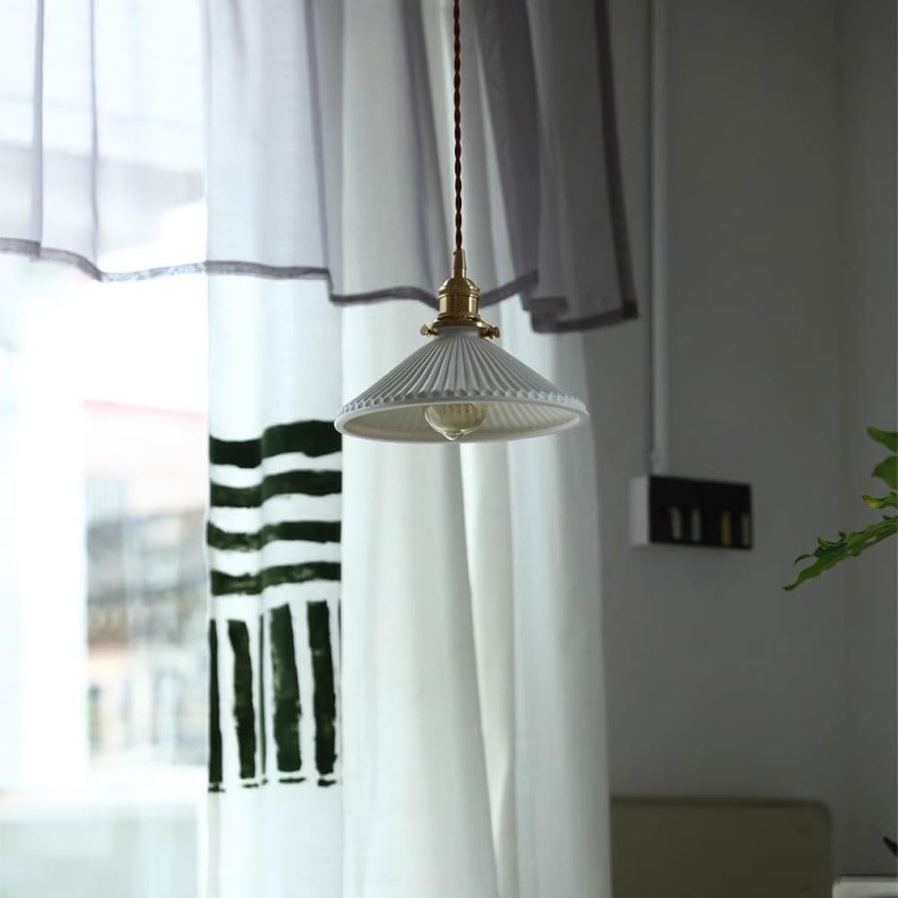Japanese Ceramic Pendant Light for Kitchen, Dining, Restaurant, Bar, Nordic Luxury LED Ceiling Fixture