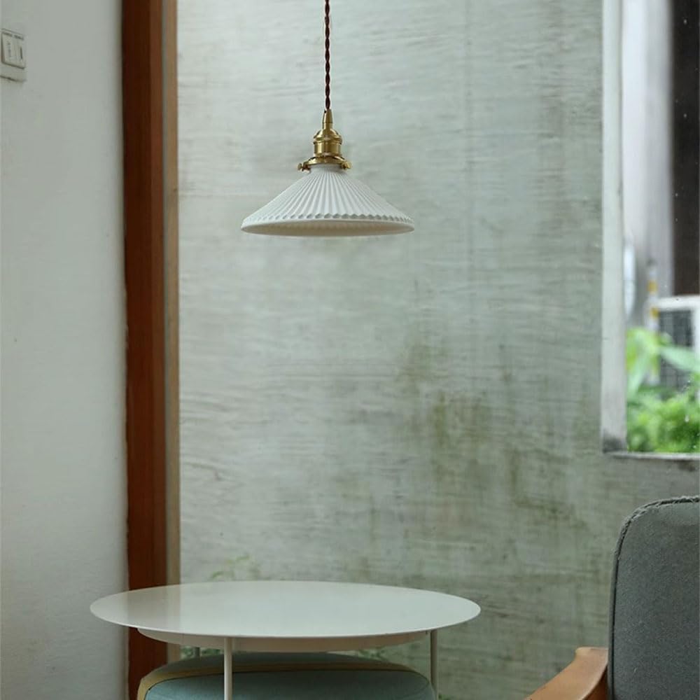 Japanese Ceramic Pendant Light for Kitchen, Dining, Restaurant, Bar, Nordic Luxury LED Ceiling Fixture