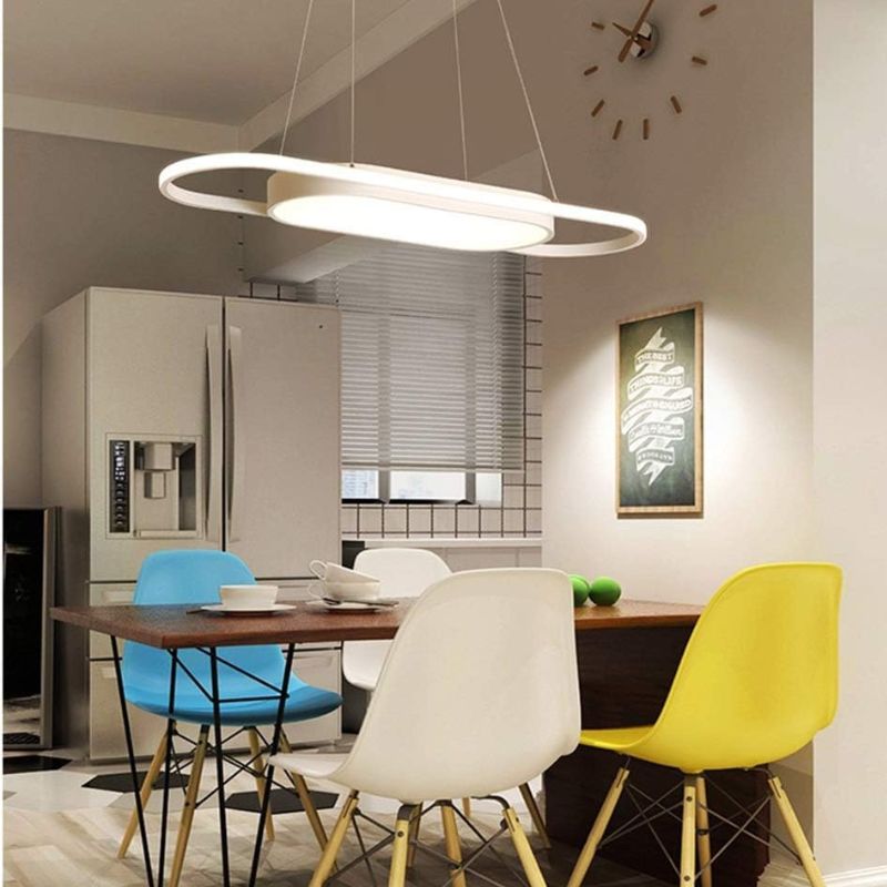 90cm LED Pendant Light with Rounded Edges for Dining