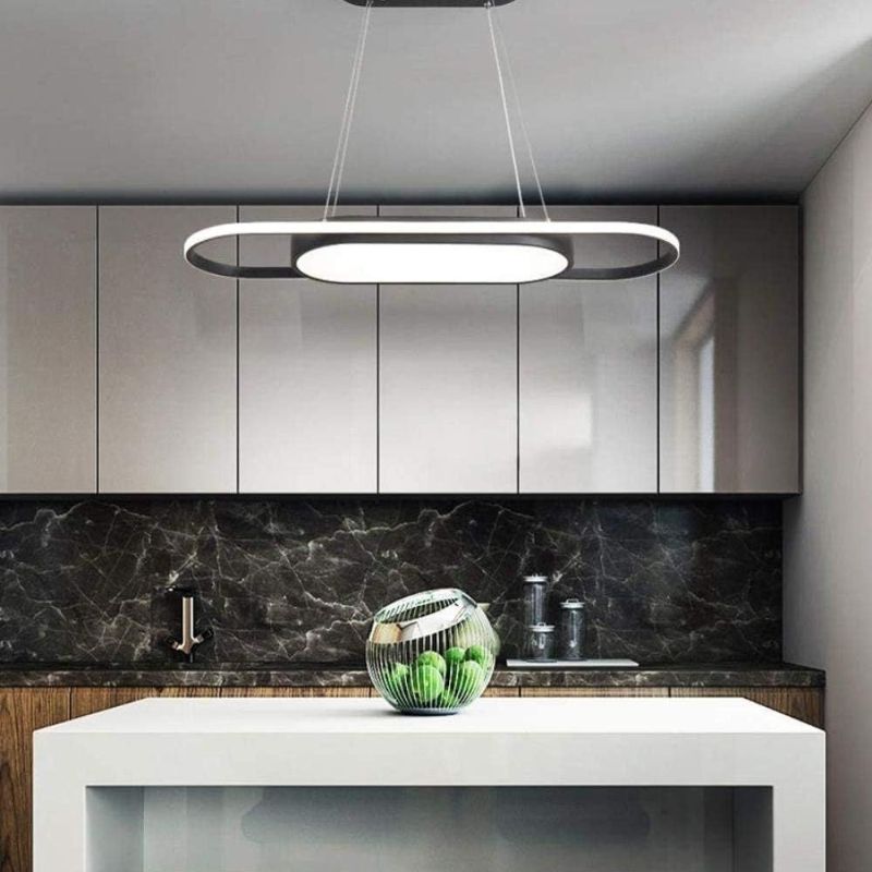 90cm LED Pendant Light with Rounded Edges for Dining