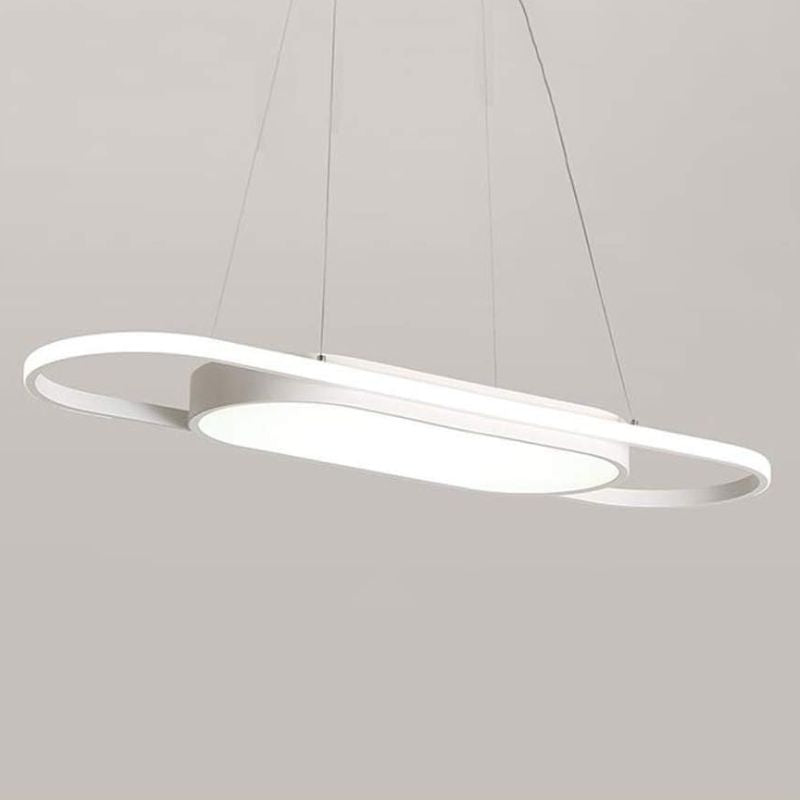 90cm LED Pendant Light with Rounded Edges for Dining