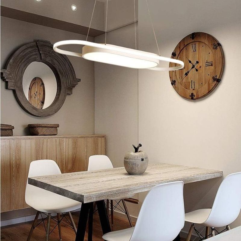 90cm LED Pendant Light with Rounded Edges for Dining
