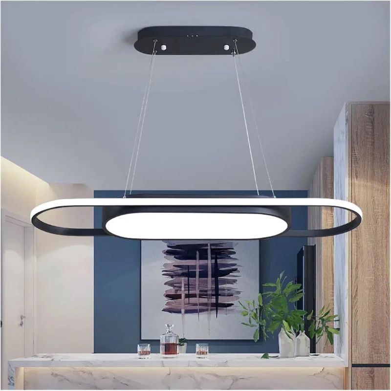 90cm LED Pendant Light with Rounded Edges for Dining