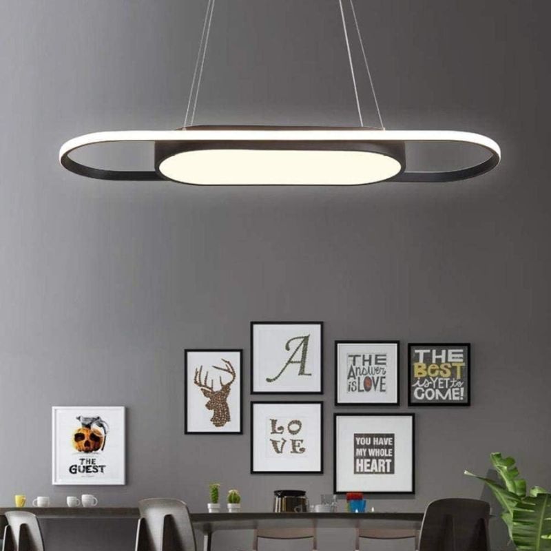 90cm LED Pendant Light with Rounded Edges for Dining
