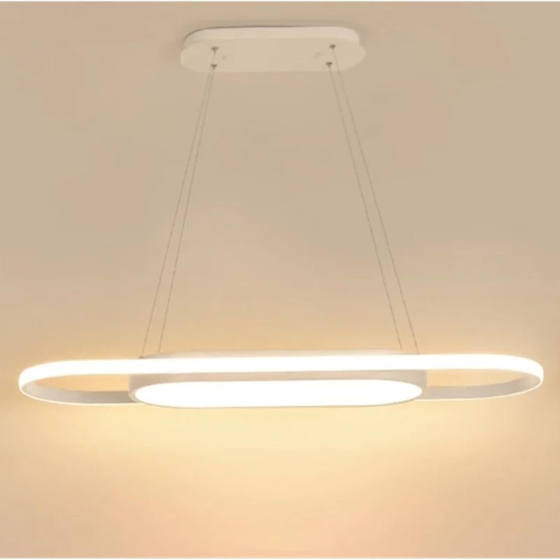 90cm LED Pendant Light with Rounded Edges for Dining