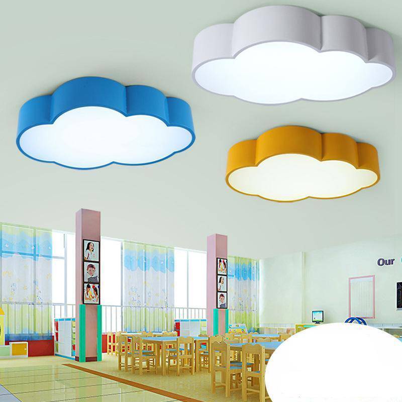 Children's Cloud-Shaped Ceiling Light in Various Sizes and Colors Blue Norenza