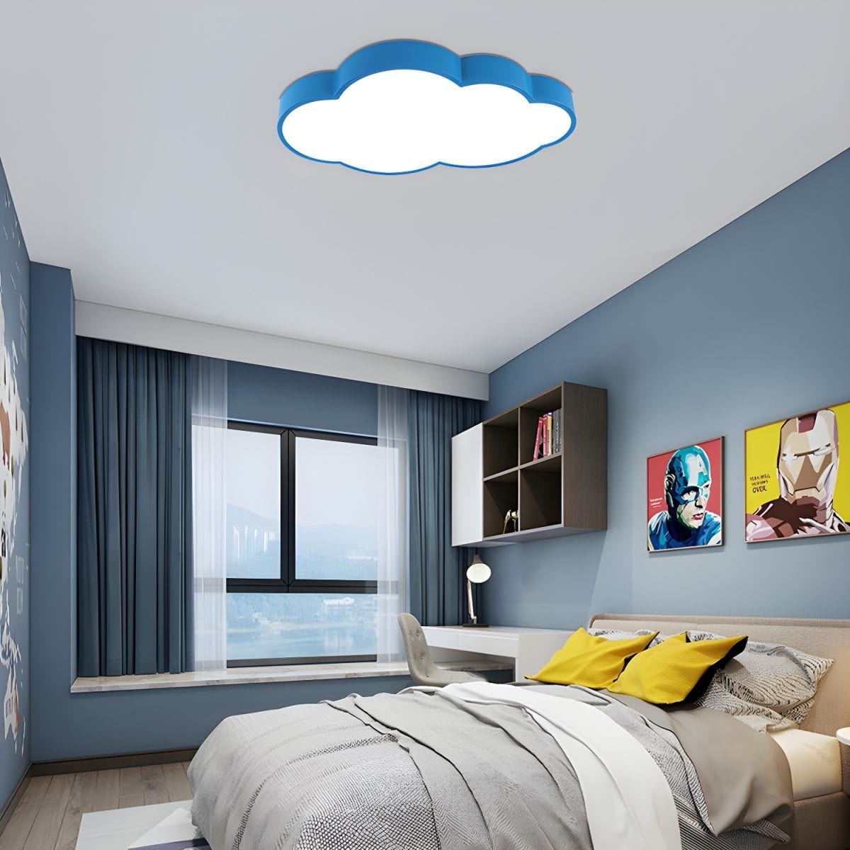 Children's Cloud-Shaped Ceiling Light in Various Sizes and Colors Norenza