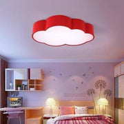 Children's Cloud-Shaped Ceiling Light in Various Sizes and Colors Red Norenza