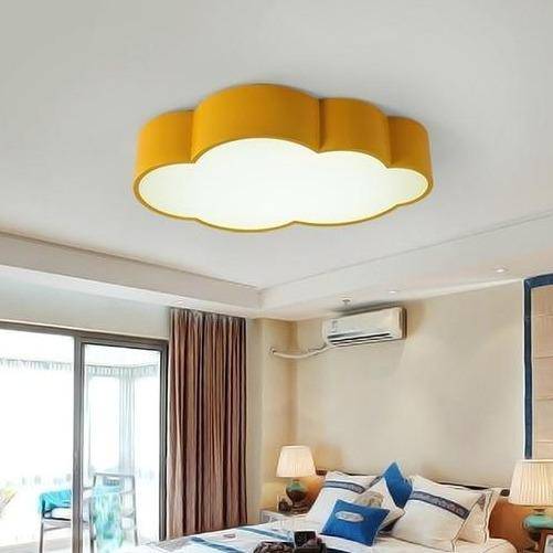 Children's Cloud-Shaped Ceiling Light in Various Sizes and Colors Yellow Norenza
